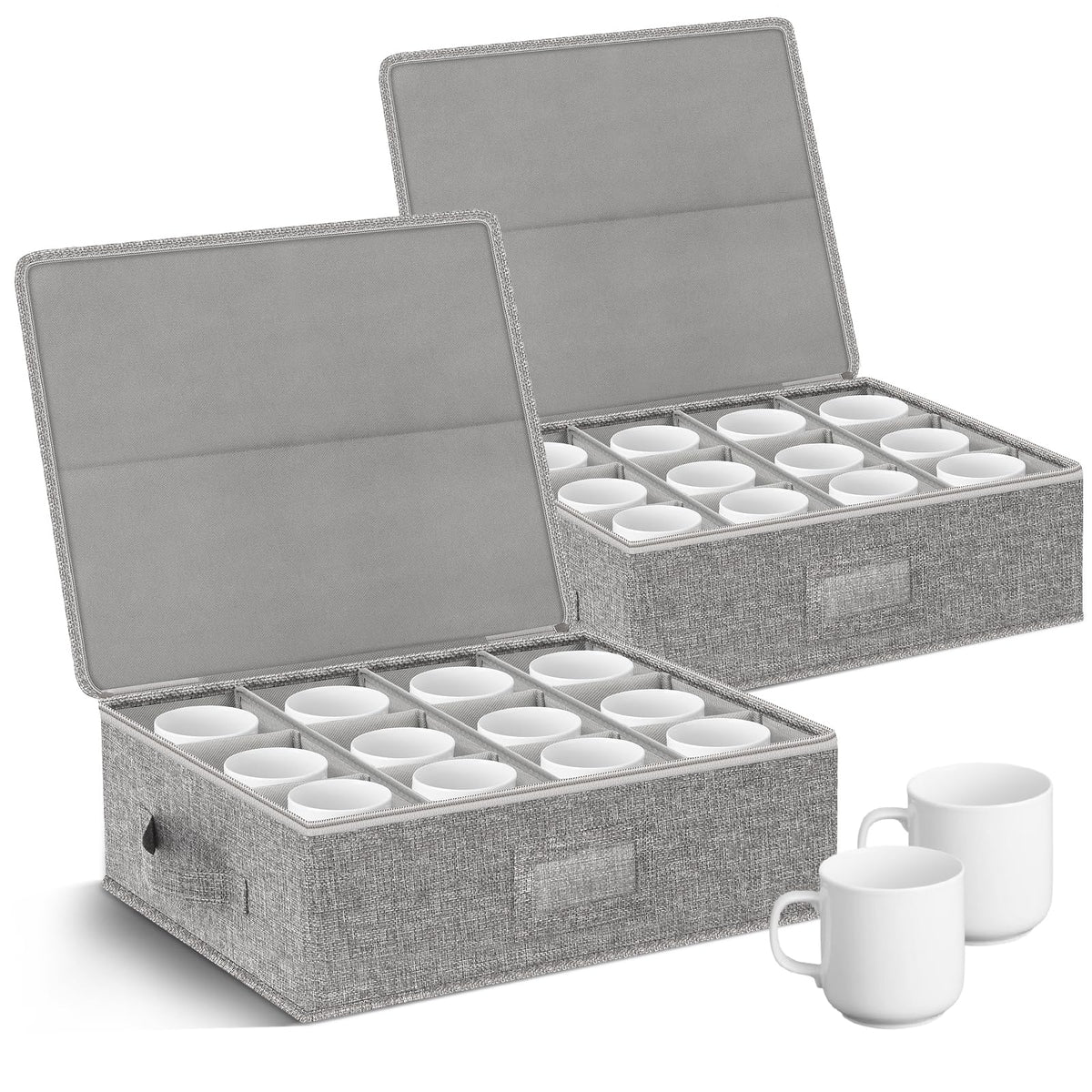 Kukikan Wine Glass Storage Holder, Hard Shell, 2 Pack for 24 Glassware