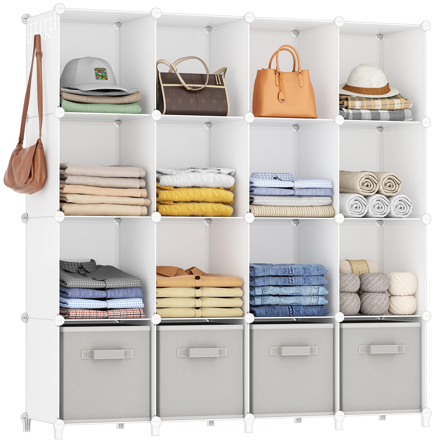 HOMIDEC Closet Organizers and Storage, 9 Cube Storage Organizer, Black