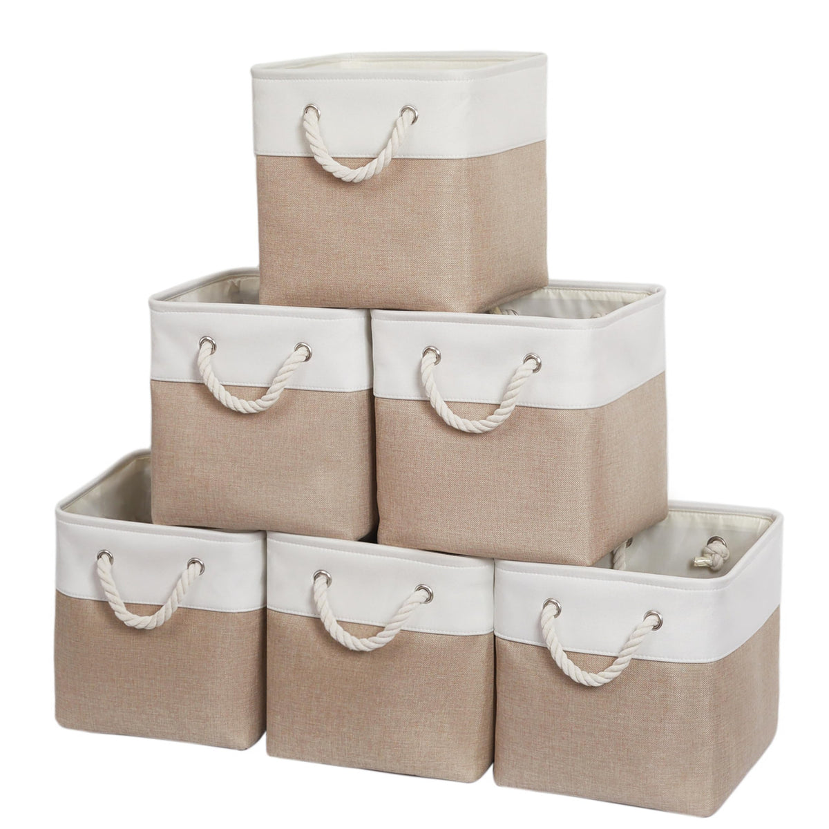 13×15×13 Inch Foldable Fabric Storage Basket with Handles