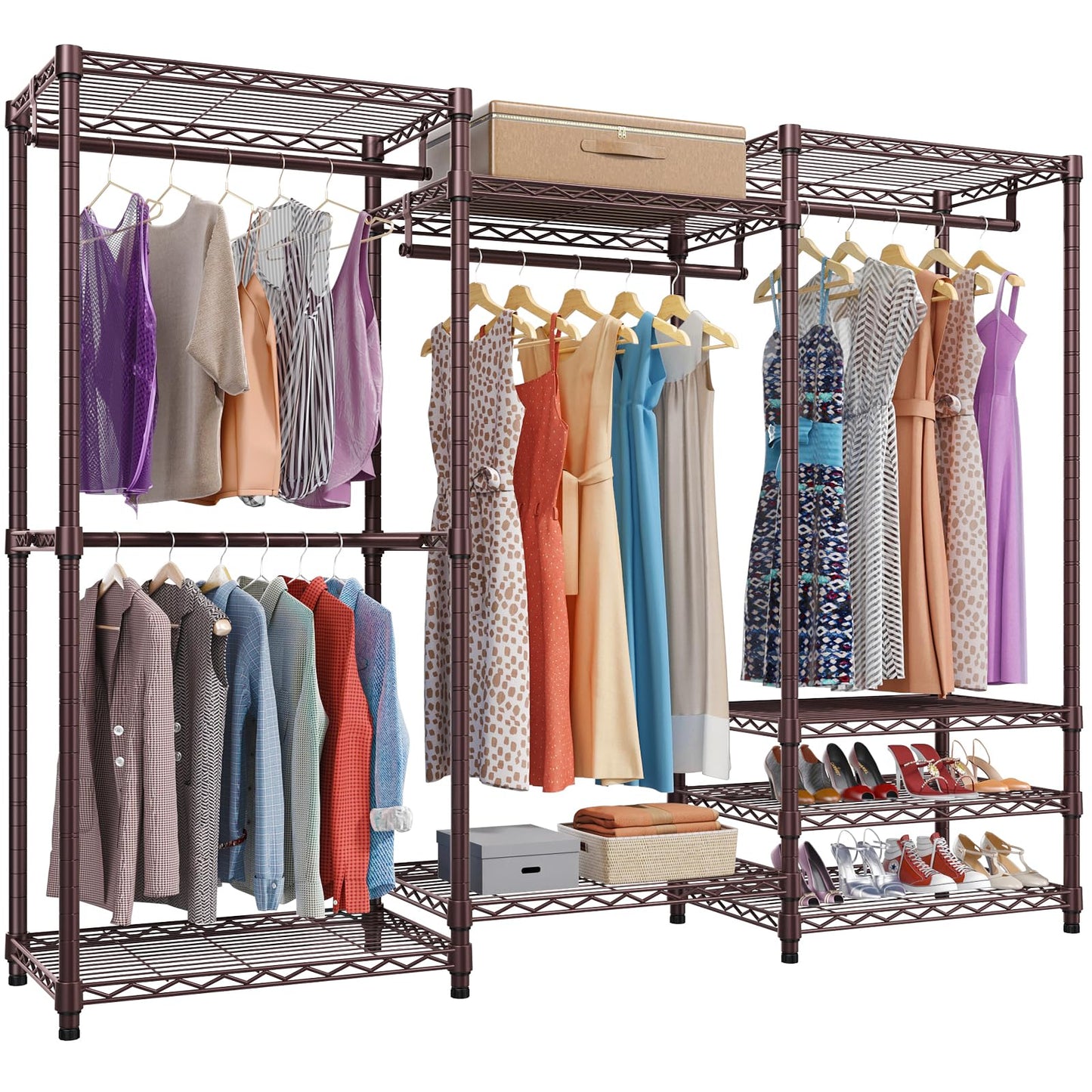 VIPEK V5 Heavy Duty Clothes Rack, Freestanding Modular Closet System, Black