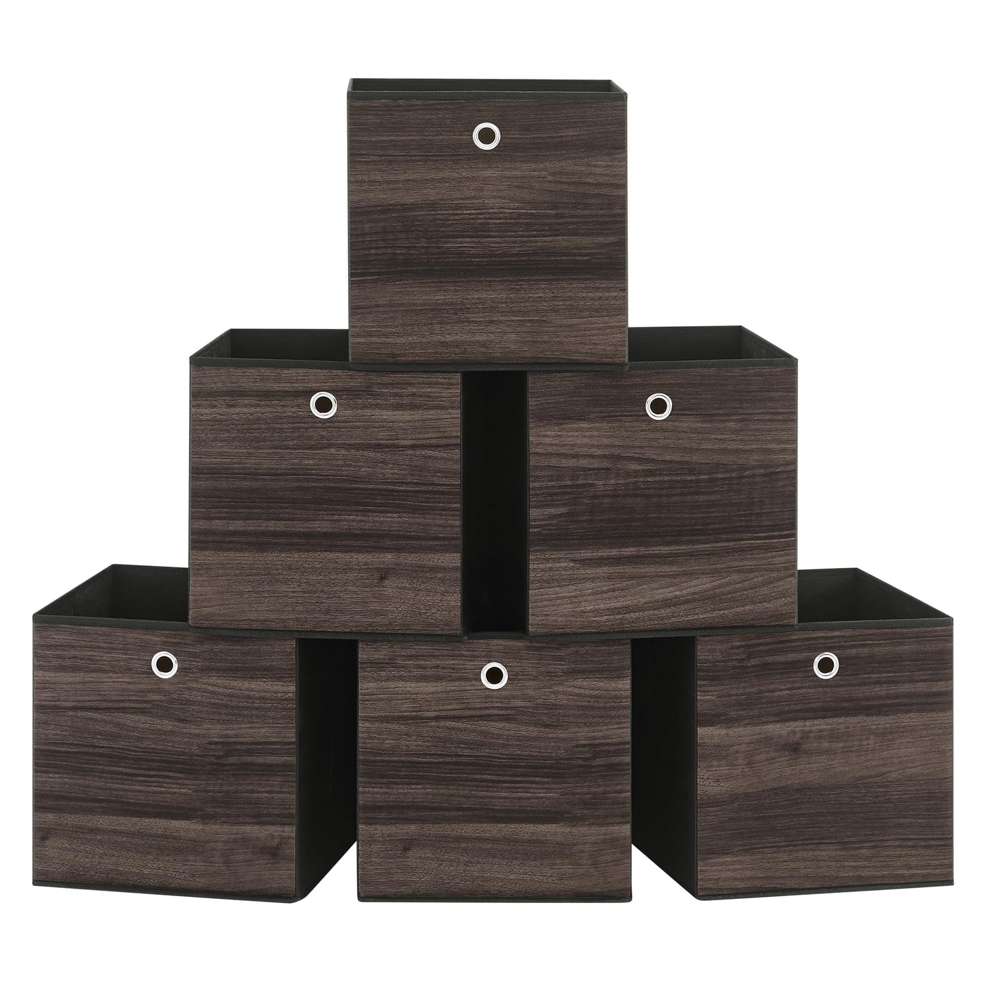 SONGMICS Storage Cubes, Set of 6, 11-Inch Foldable Closet Organizers