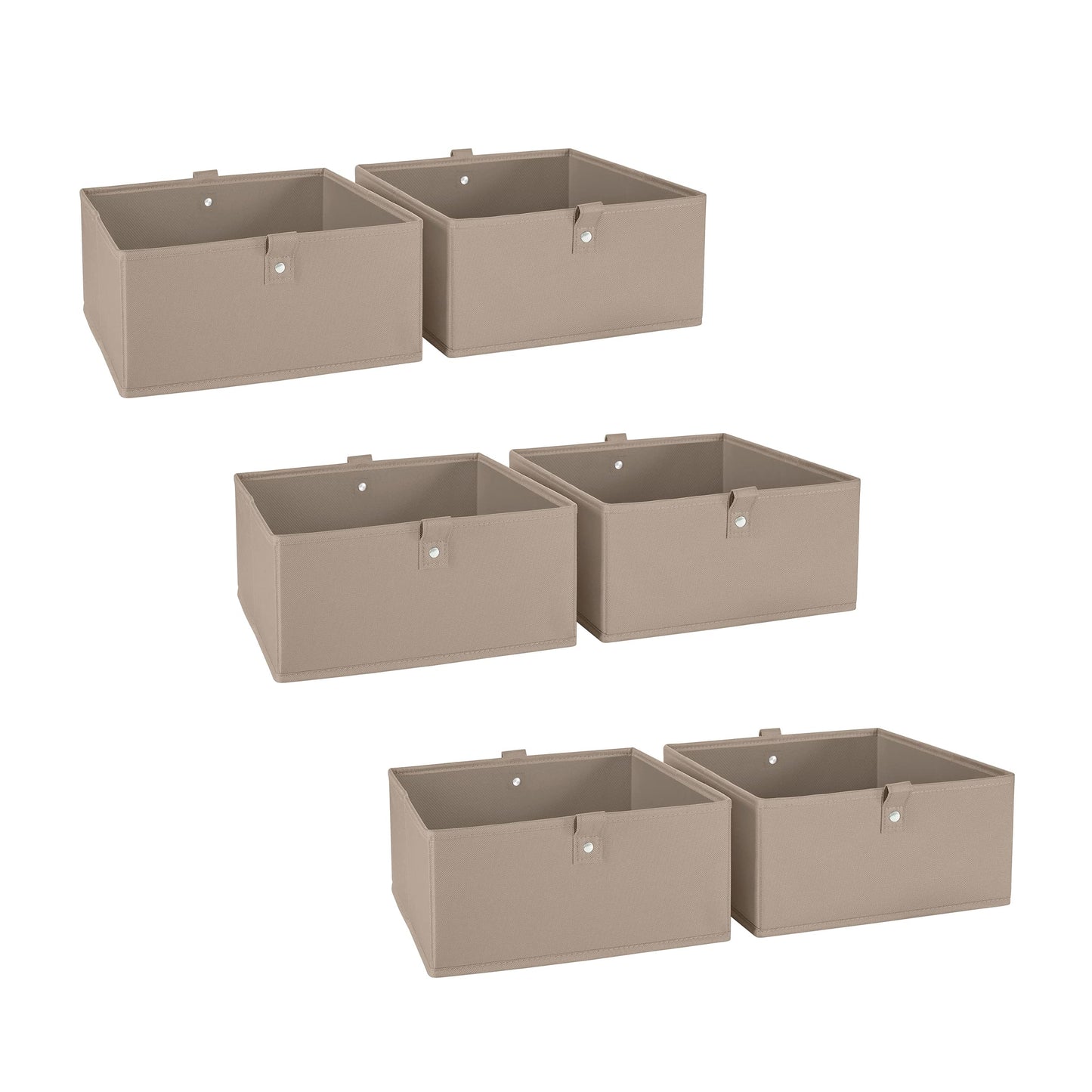 RiverRidge Folding Storage Bins - 2-pack of 5in Tall Olive Cubes