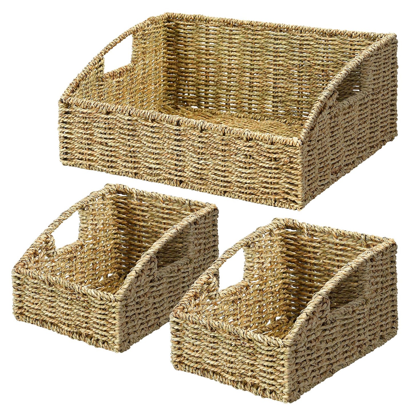 Pantry Baskets for Organizing, Wicker Basket Shelf Storage