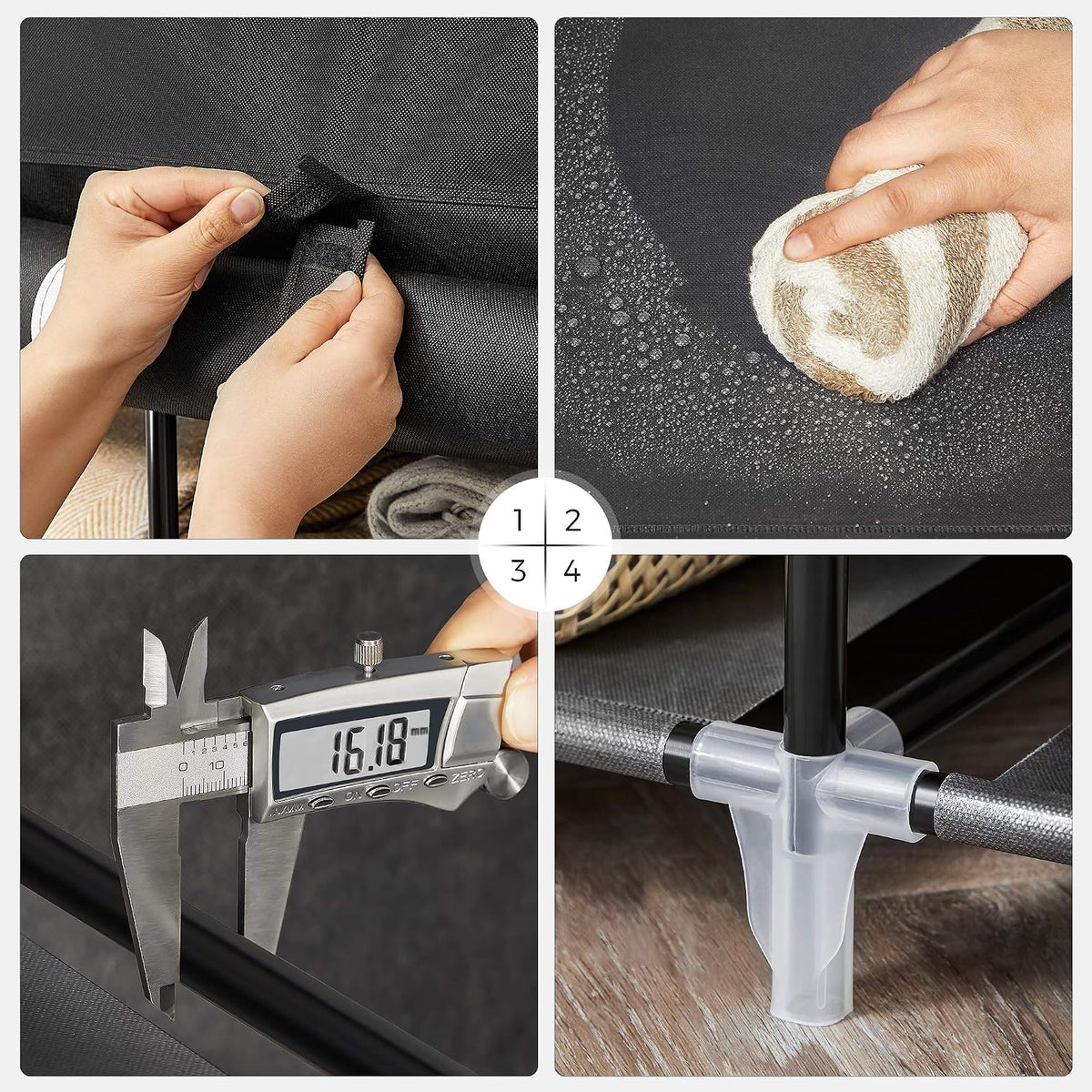 SONGMICS Closet Wardrobe, Portable Closet, Clothes Storage Organizer
