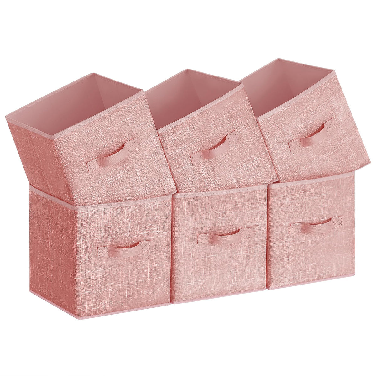 SONGMICS Storage Cubes, Set of 6, 11-Inch Foldable Closet Organizers