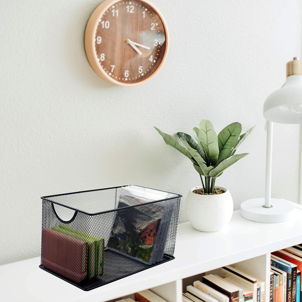 3 Pack Mesh Metal Storage Basket Organizer CD Storage Boxes