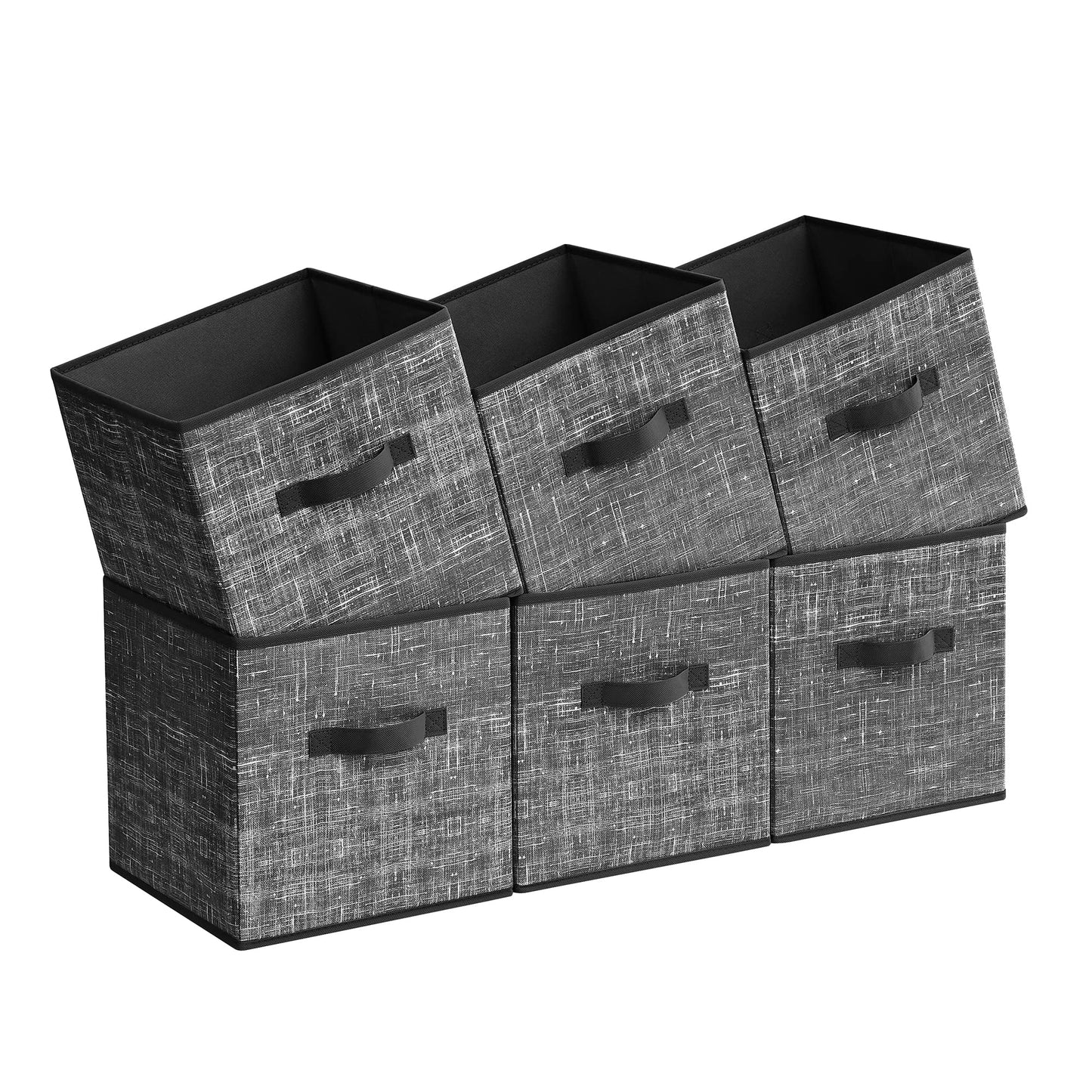 SONGMICS Storage Cubes, Set of 6, 11-Inch Foldable Closet Organizers