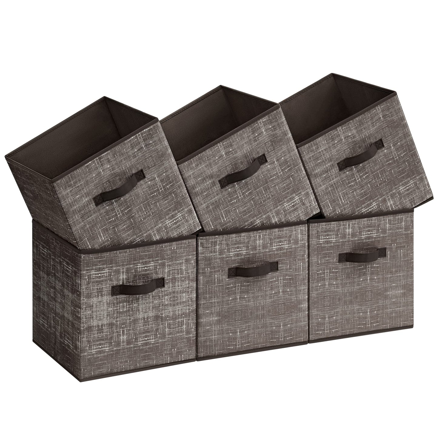 SONGMICS Storage Cubes, Set of 6, 11-Inch Foldable Closet Organizers