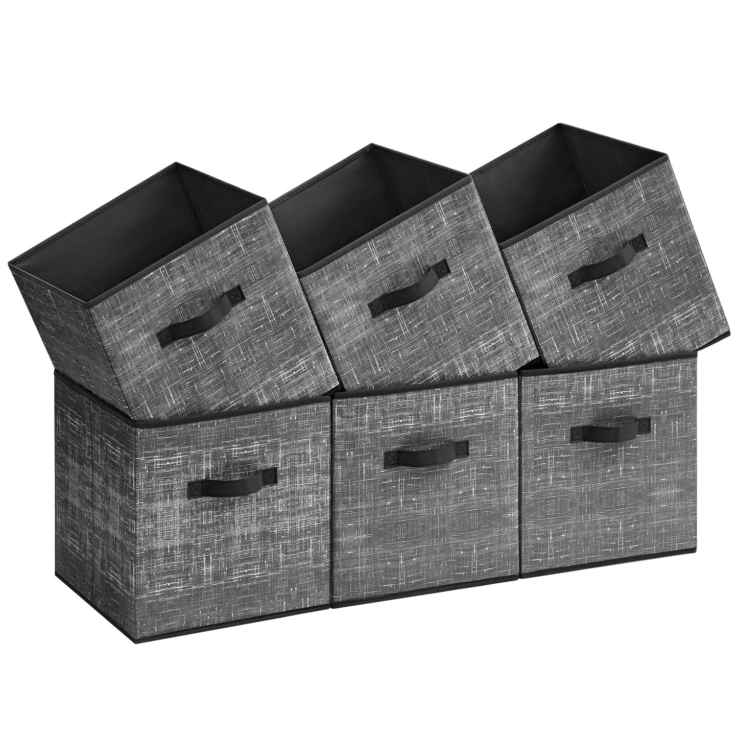 SONGMICS Storage Cubes, Set of 6, 11-Inch Foldable Closet Organizers