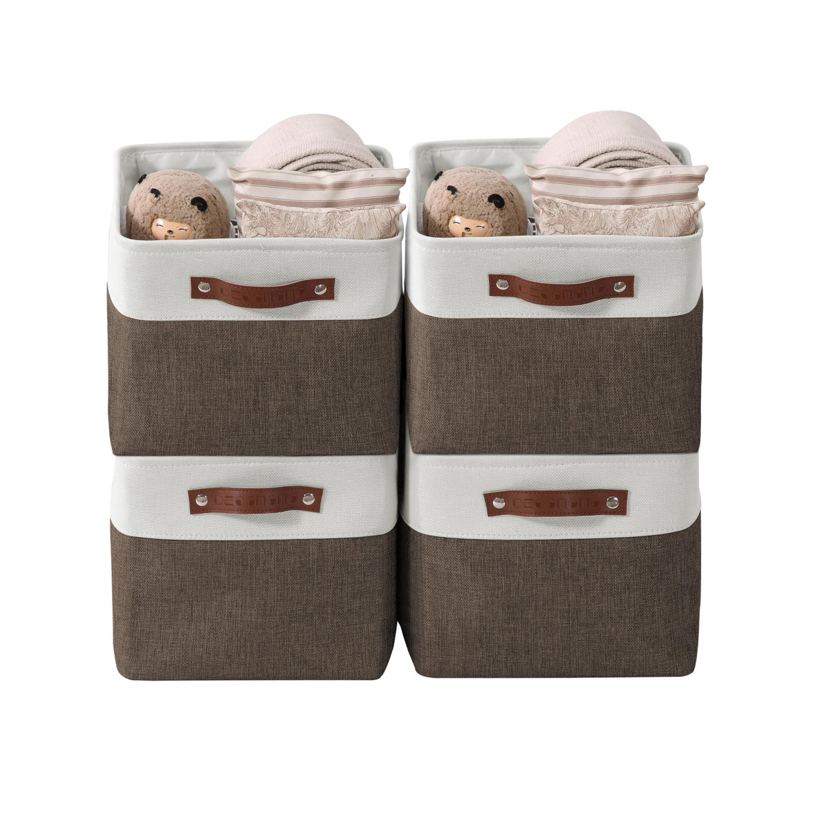 DECOMOMO Storage Bins, Large Fabric Storage Baskets for Shelves 3 Pack