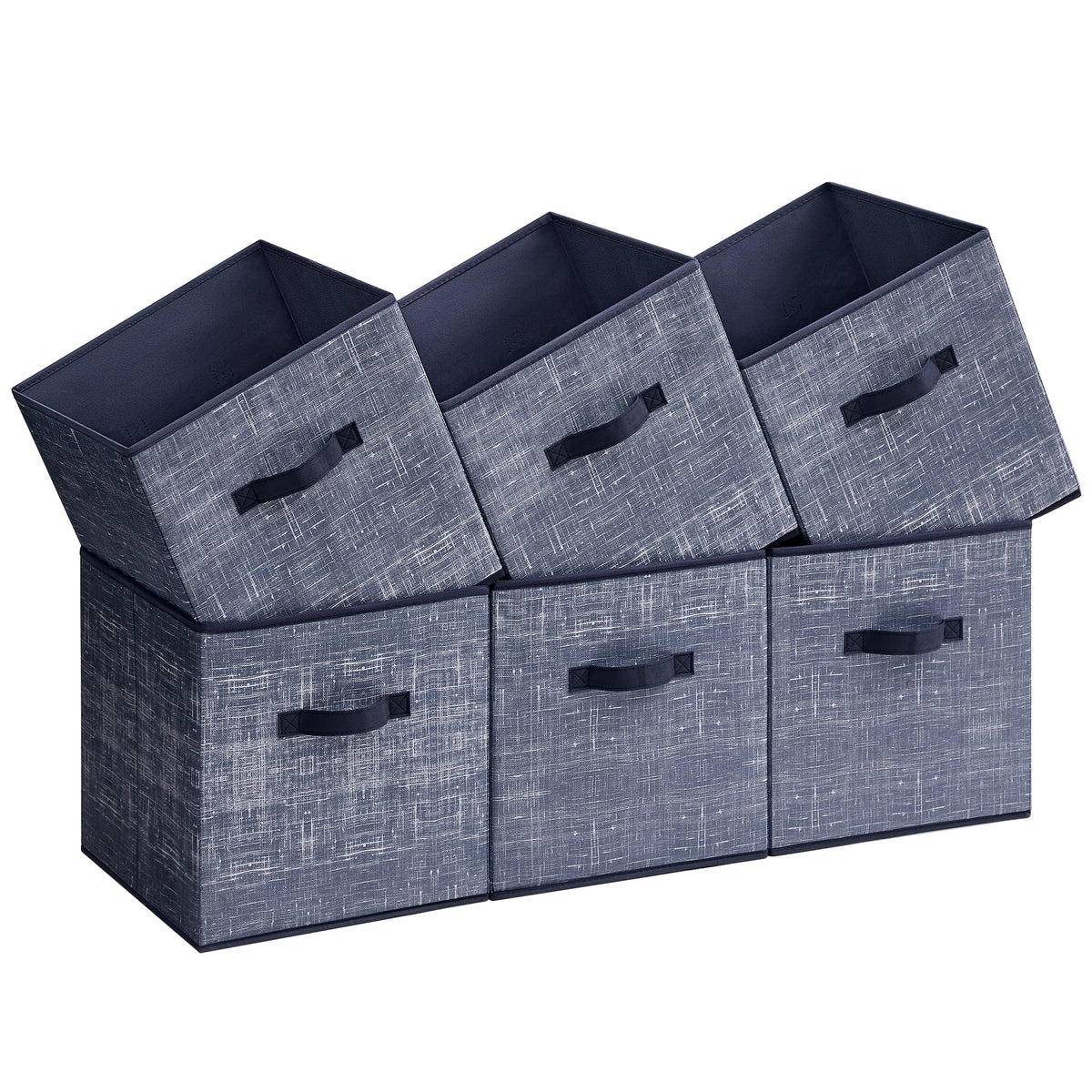 SONGMICS Storage Cubes, Set of 6, 11-Inch Foldable Closet Organizers