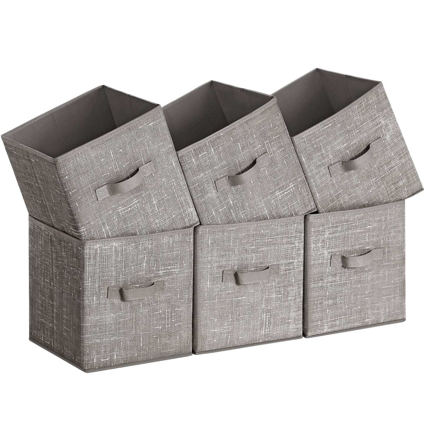 SONGMICS Storage Cubes, Set of 6, 11-Inch Foldable Closet Organizers