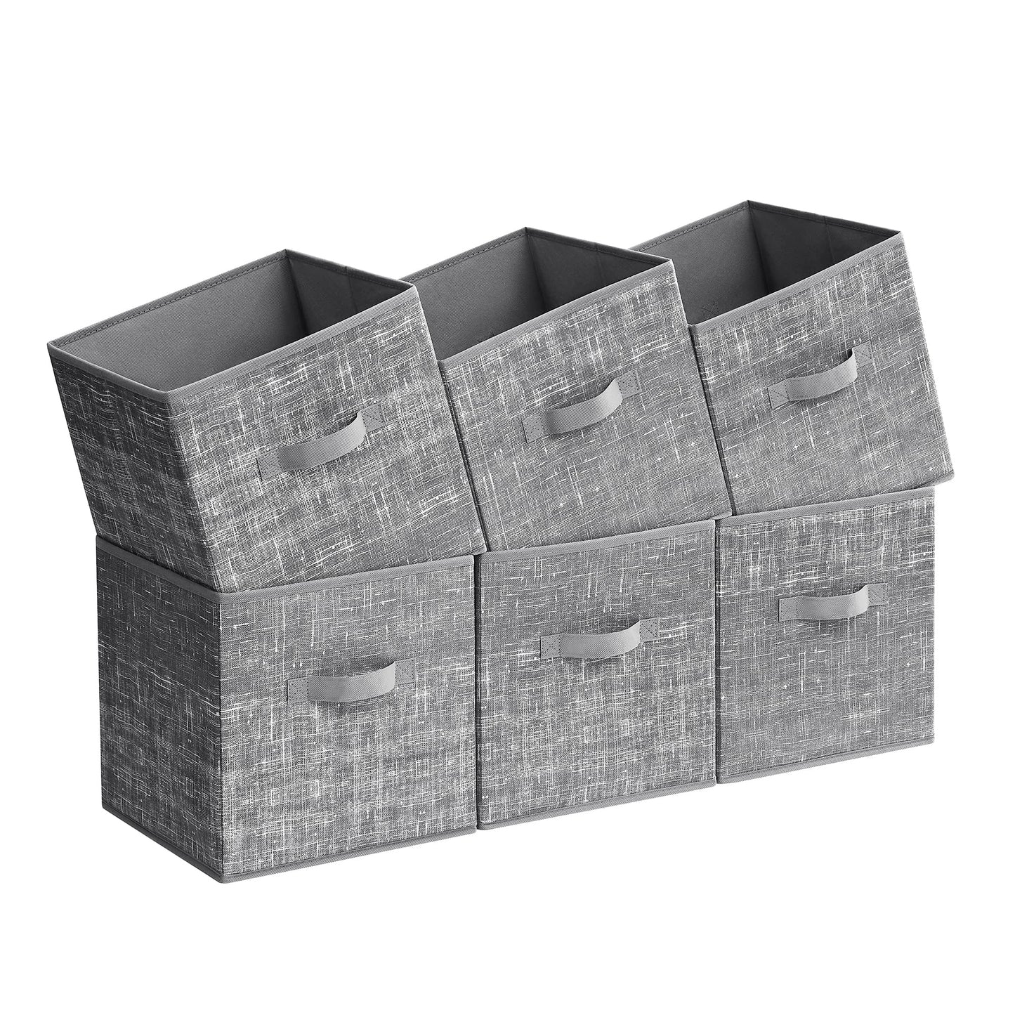 SONGMICS Storage Cubes, Set of 6, 11-Inch Foldable Closet Organizers