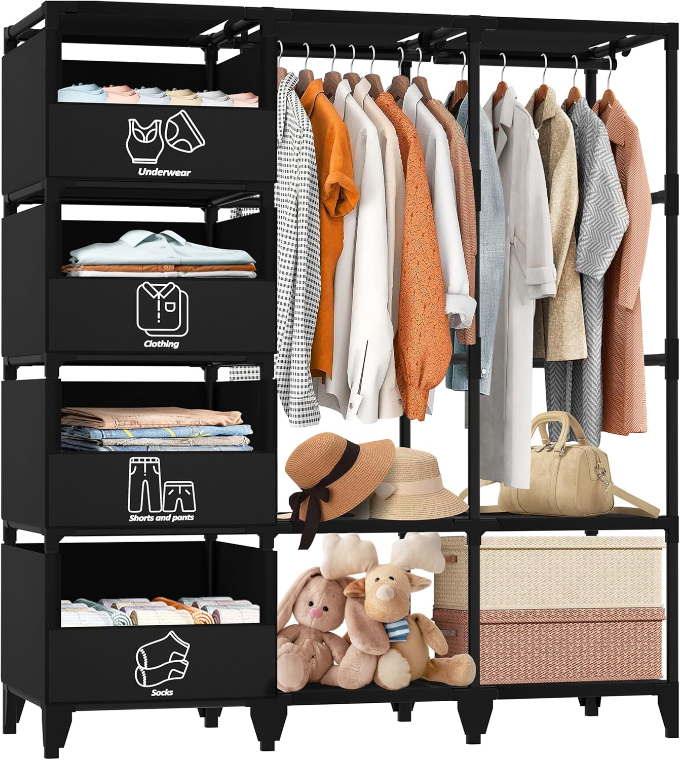 Portable Closet, Easy Assembly, Large Capacity Wardrobe Closet
