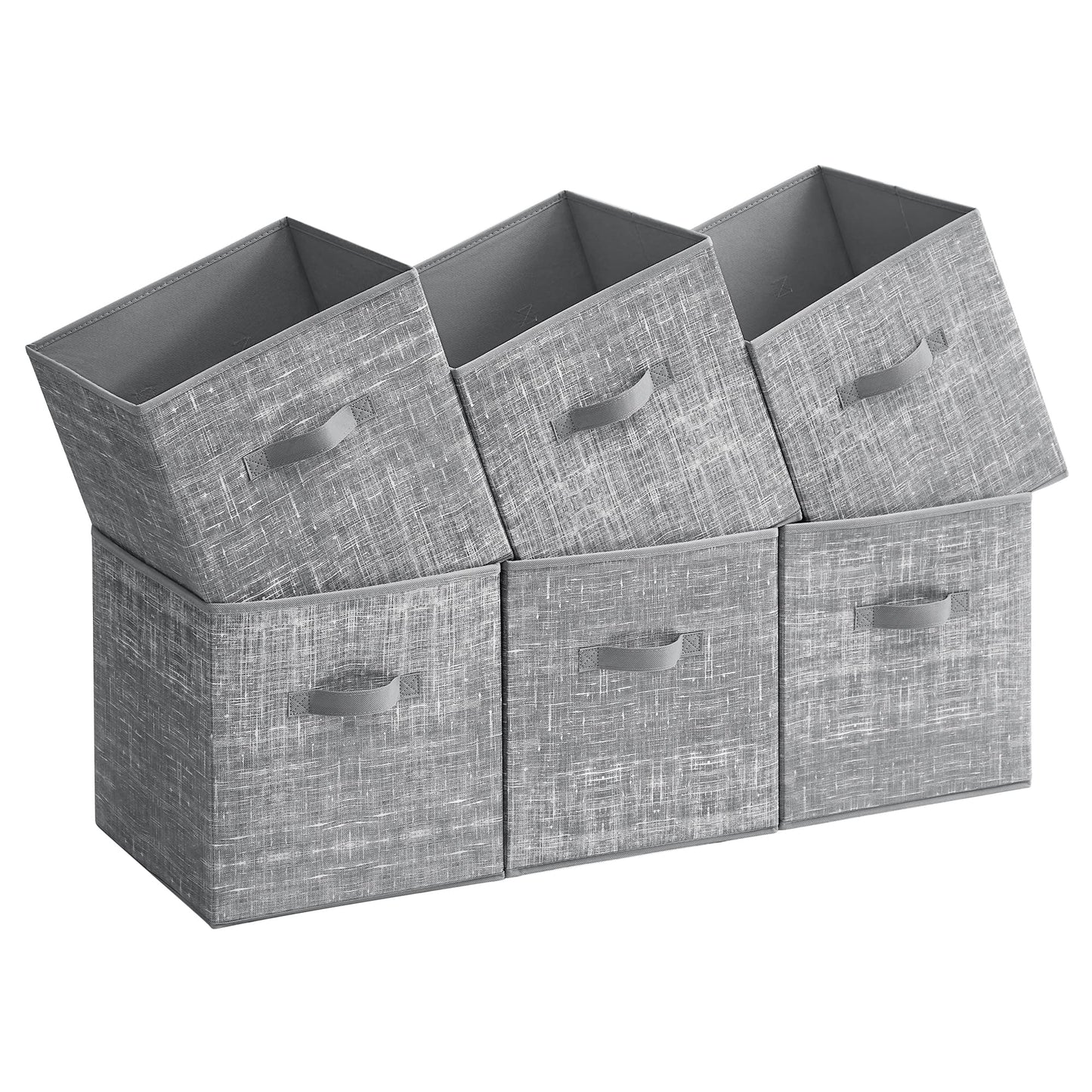 SONGMICS Storage Cubes, Set of 6, 11-Inch Foldable Closet Organizers