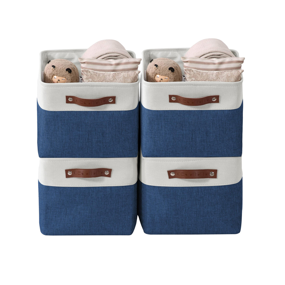 DECOMOMO Storage Bins, Large Fabric Storage Baskets for Shelves 3 Pack