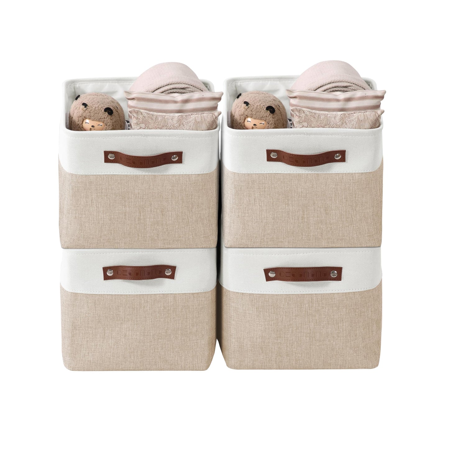 DECOMOMO Storage Bins, Large Fabric Storage Baskets for Shelves 3 Pack
