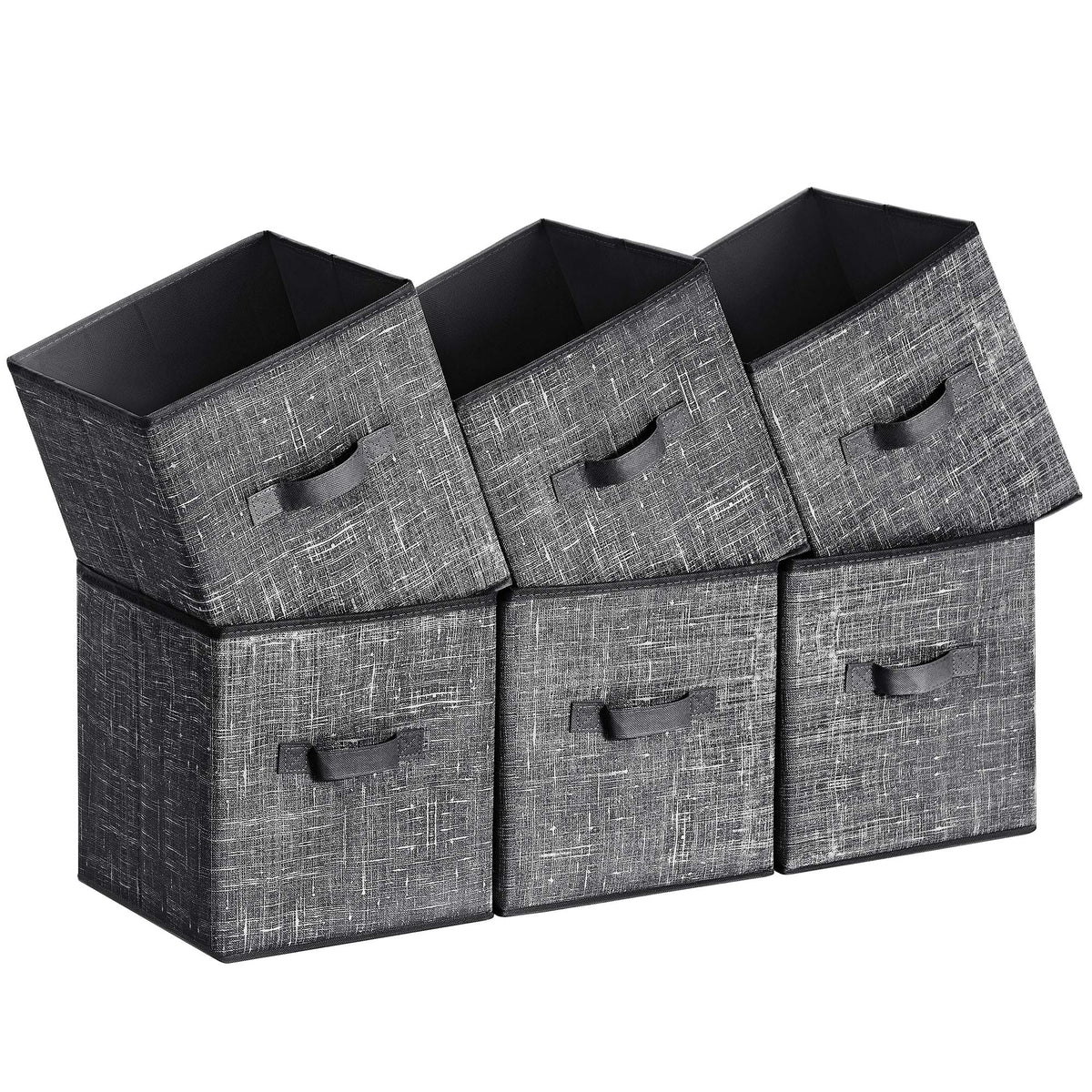 SONGMICS Storage Cubes, Set of 6, 11-Inch Foldable Closet Organizers