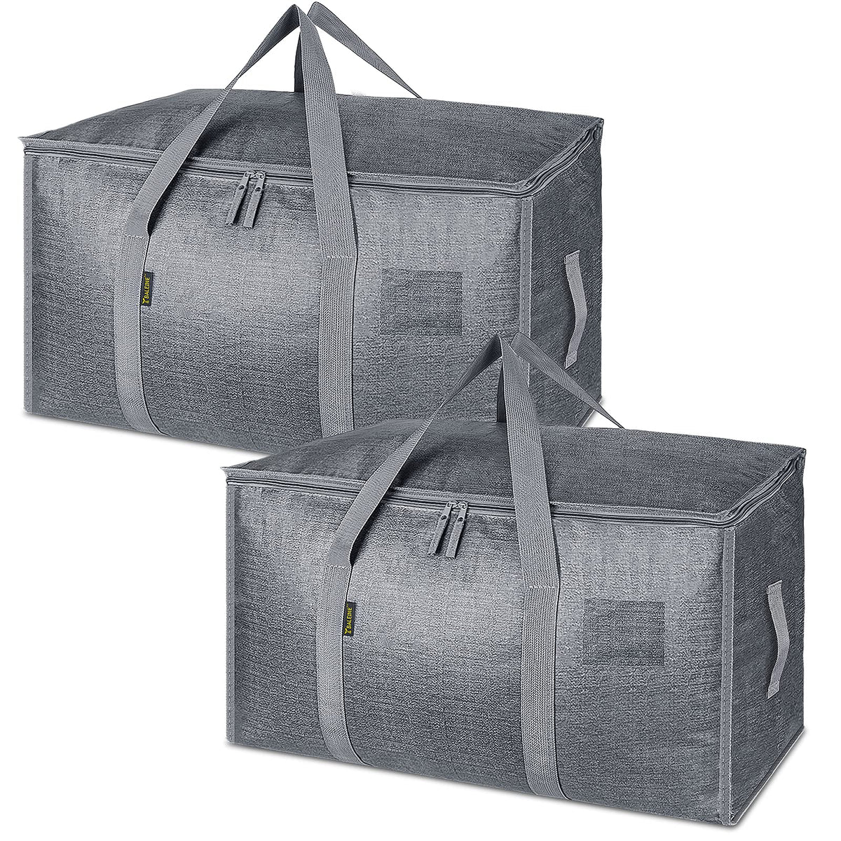 BALEINE 6-Pack Oversized Moving Bags with Reinforced Handles, Heavy-Duty Storage Tote for Clothes, Moving Supplies (Clear, 6-Pack)