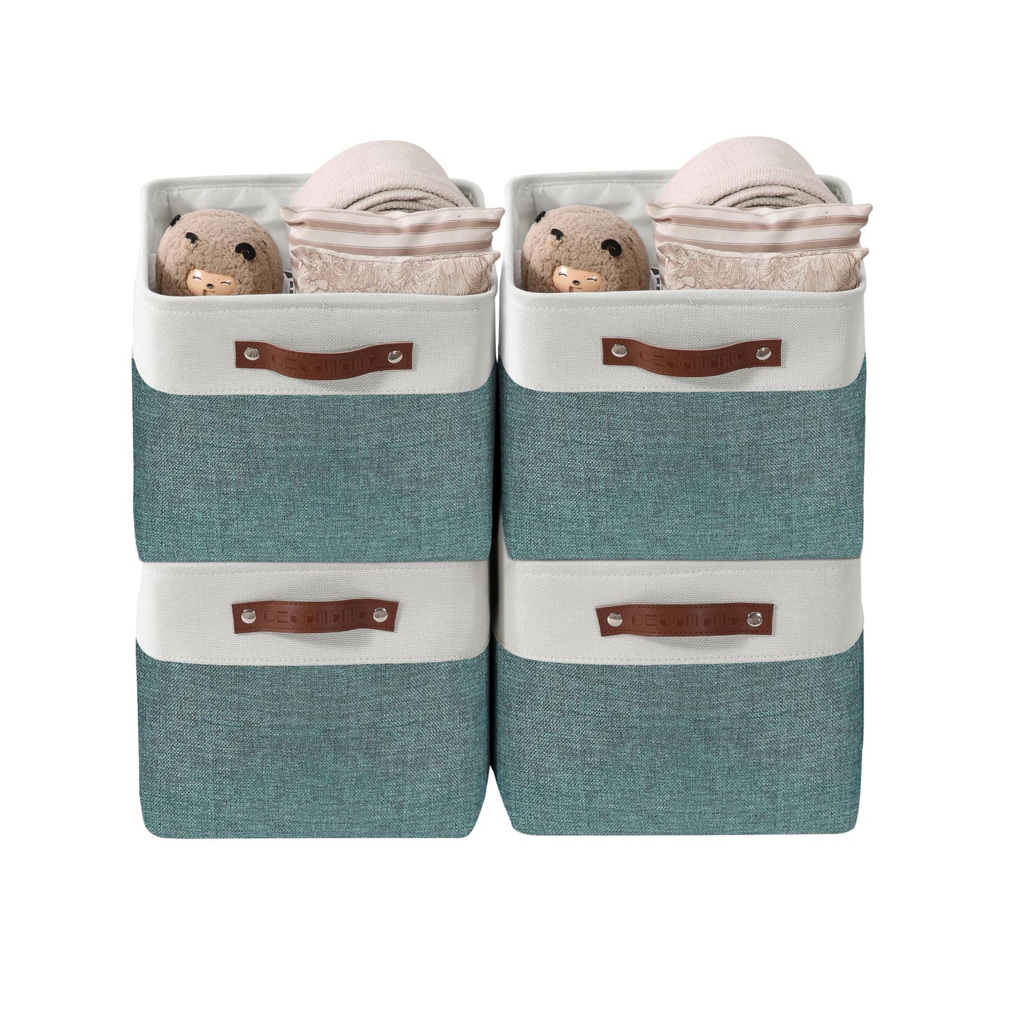 DECOMOMO Storage Bins, Large Fabric Storage Baskets for Shelves 3 Pack