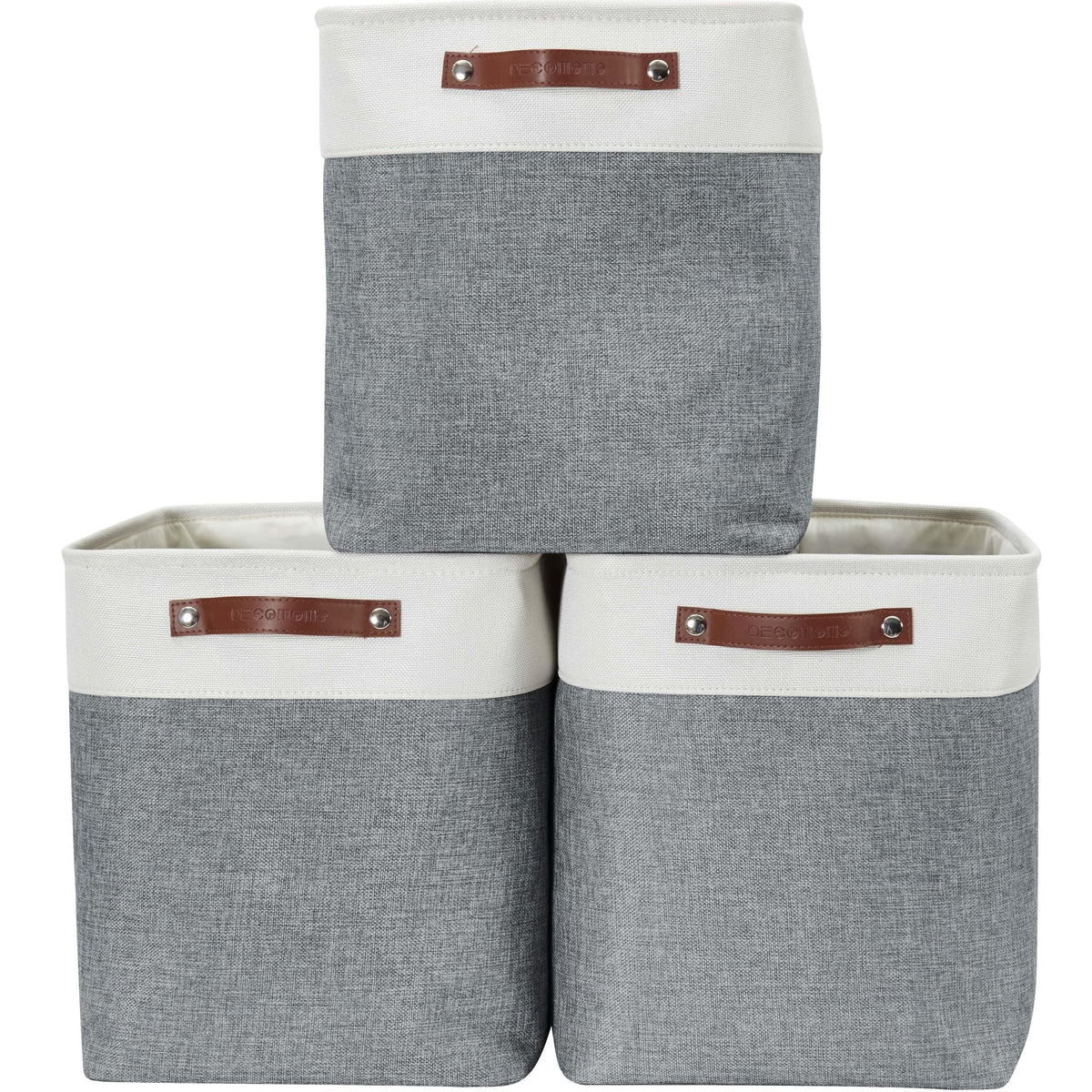 DECOMOMO Storage Bins, Large Fabric Storage Baskets for Shelves 3 Pack