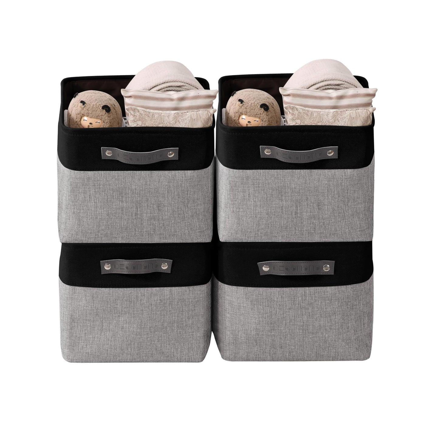 DECOMOMO Storage Bins, Large Fabric Storage Baskets for Shelves 3 Pack