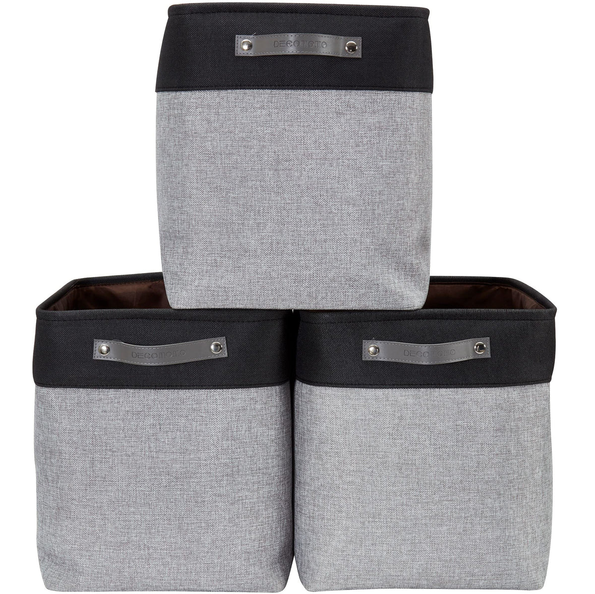 DECOMOMO Storage Bins, Large Fabric Storage Baskets for Shelves 3 Pack